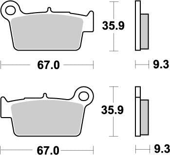 Pastiglie freno posteriori sinterizzate Beta Kawasaki Suzuki Fantic