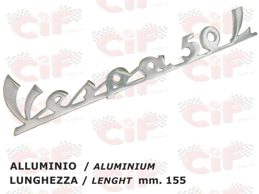 Targhetta scritta posteriore "Vespa 50 L"