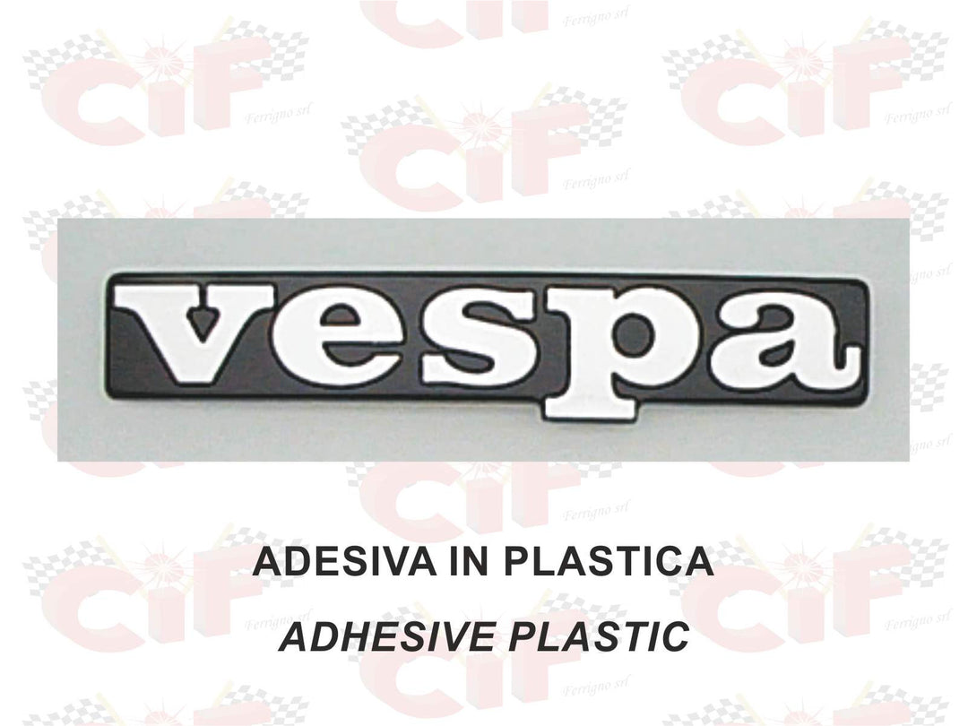 Targhetta scritta fregio "Vespa" in plastica scudo anteriore PX Arcobaleno