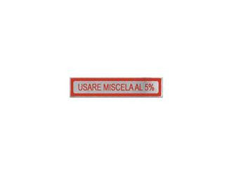 Adesivo usare miscela al 5% rosso piccolo - codice 09409RO