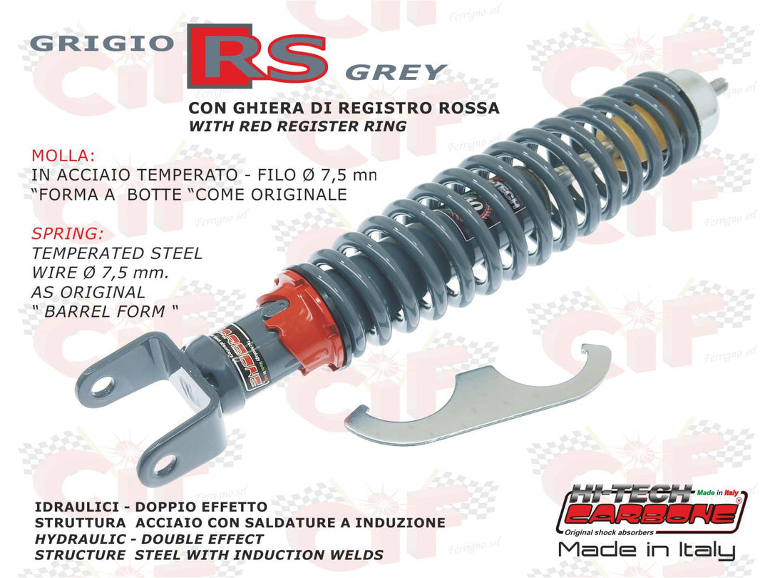 Ammortizzatore posteriore Carbone grigio Vespa 50-90-125 ET3