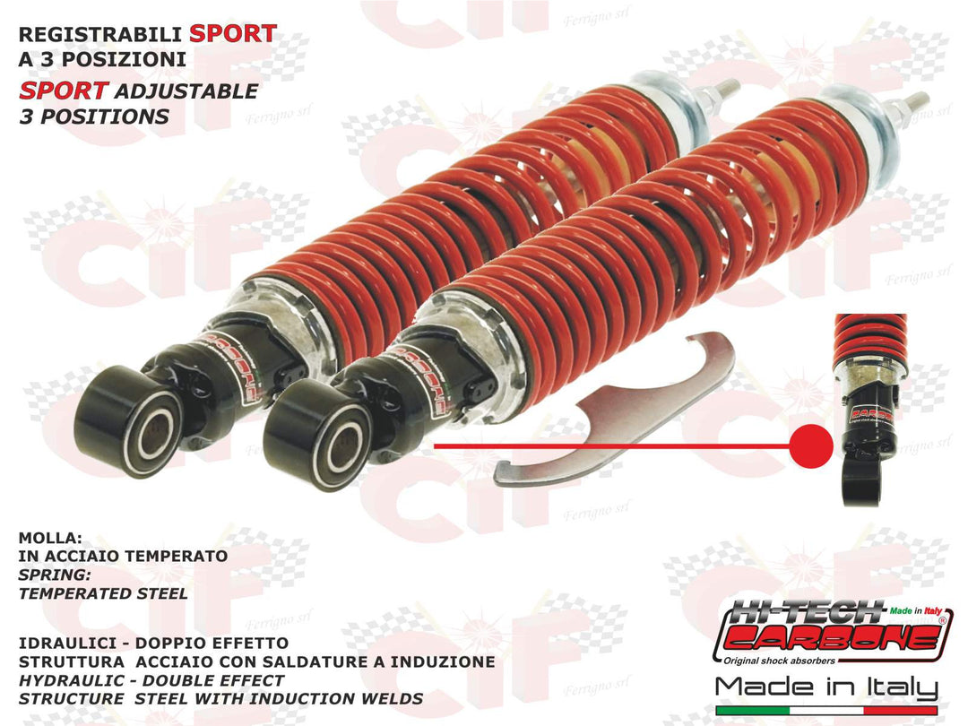 Coppia ammortizzatori Carbone posteriori Vespa GT GTS GTV 125 200 250 300