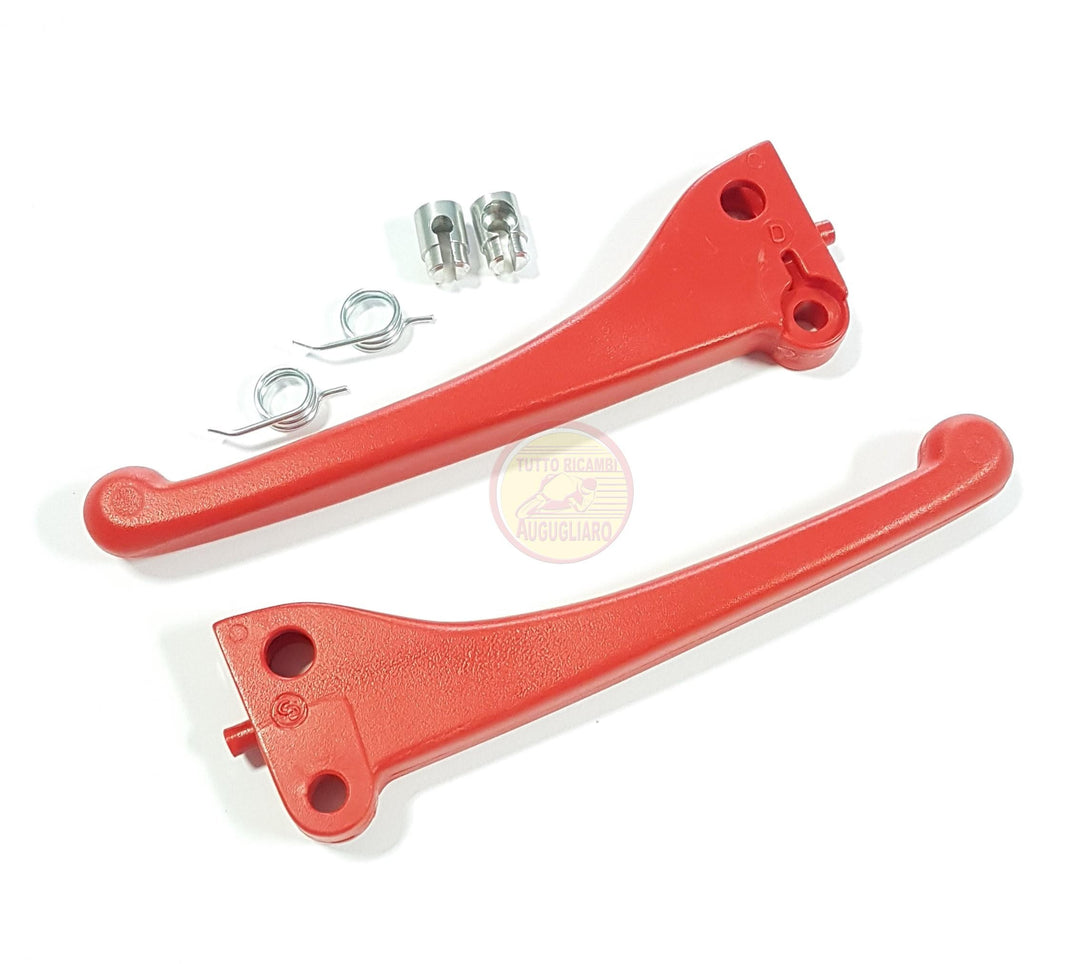 Coppia leve freno rosse in plastica Piaggio Ciao Si Garelli Bravo Boxer
