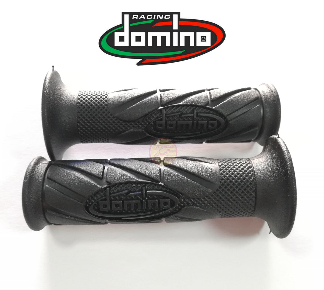 Coppia manopole domino nere universali Moto MotoCross 22/24mm