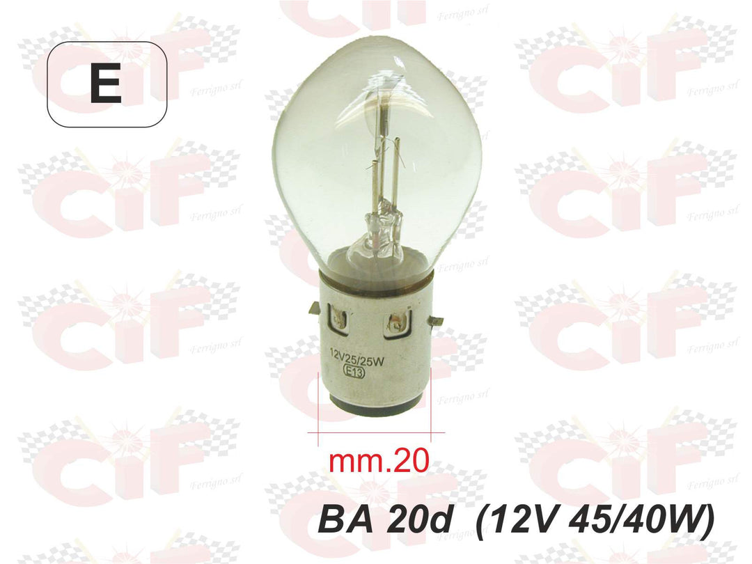 Lampada faro anteriore potenziata 12Volt 45/40 Watt