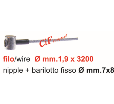 Cavo frizione Ape TM P602 - Ape TM P703 (1.9X3200mm)