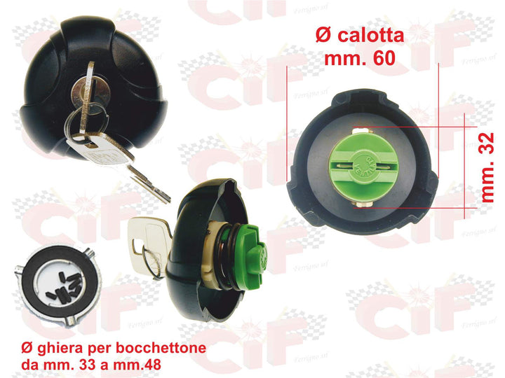 Tappo serbatoio benzina Piaggio Ciao Bravo Si Grillo Ape P 50