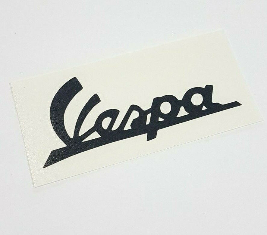 Targhetta adesiva nera scudo anteriore Vespa 125 VNB4-VNB5