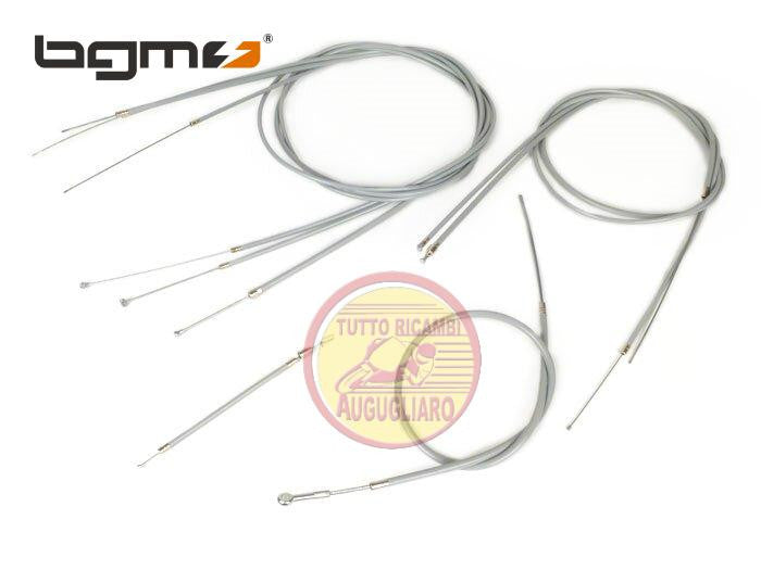 Kit cavi trasmissioni con guaine grigie BGM in PVC Vespa PK 50-125 S