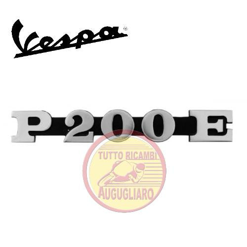 Targhetta scritta tasca laterale Vespa "P200E"