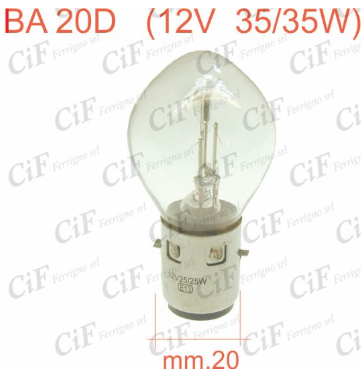 Lampada faro anteriore 12V 35W35W universale Scooter - Moto - Vespa