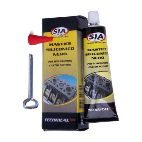 Mastice silicone nero SIA per guarnizioni carter motori 75ml