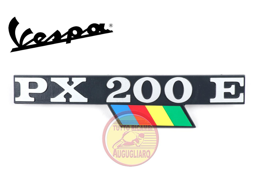 Targhetta scritta tasca laterale Vespa PX200E Arcobaleno