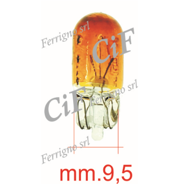 Lampada arancio tutta vetro 12v 5w